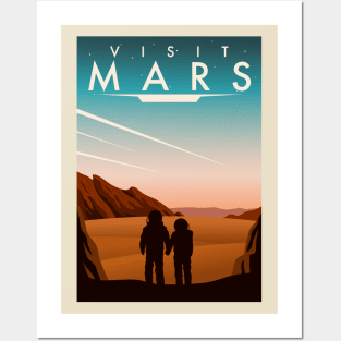 Visit Mars | Futuristic Tourism Poster Posters and Art